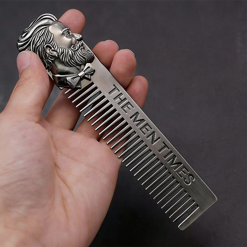 Men'S Grooming Oil - 빈티지 메탈 헤어 빗 레트로 오일
