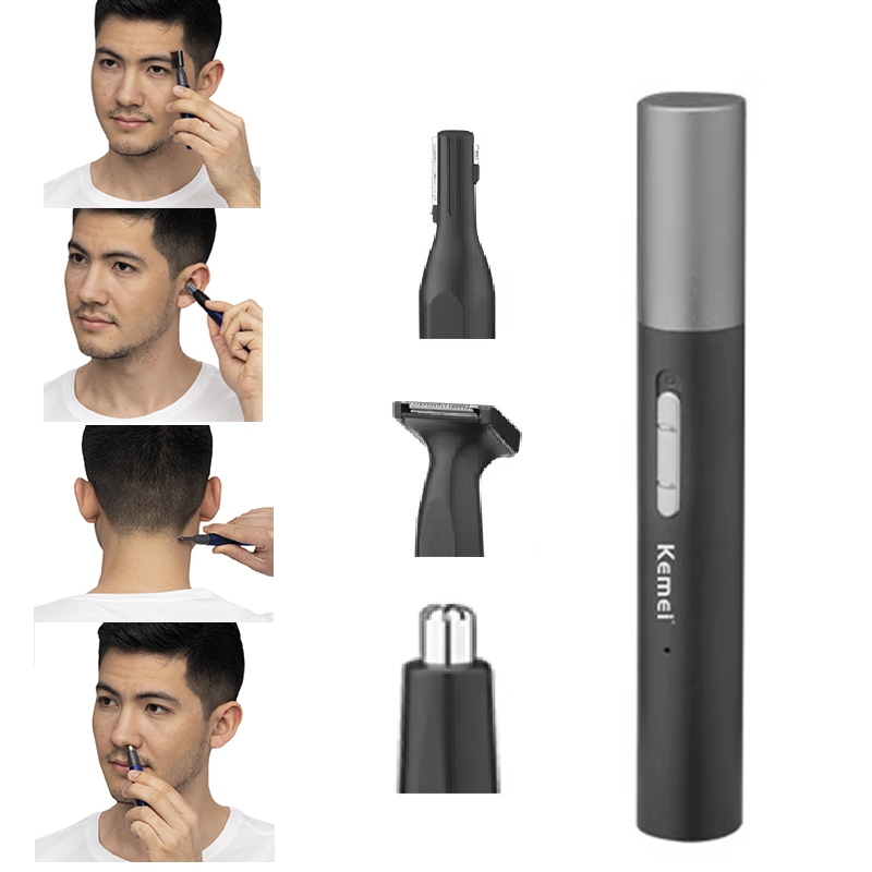 Mens Grooming Tools - 케메이 프로 충전식 코털 트리머 펜