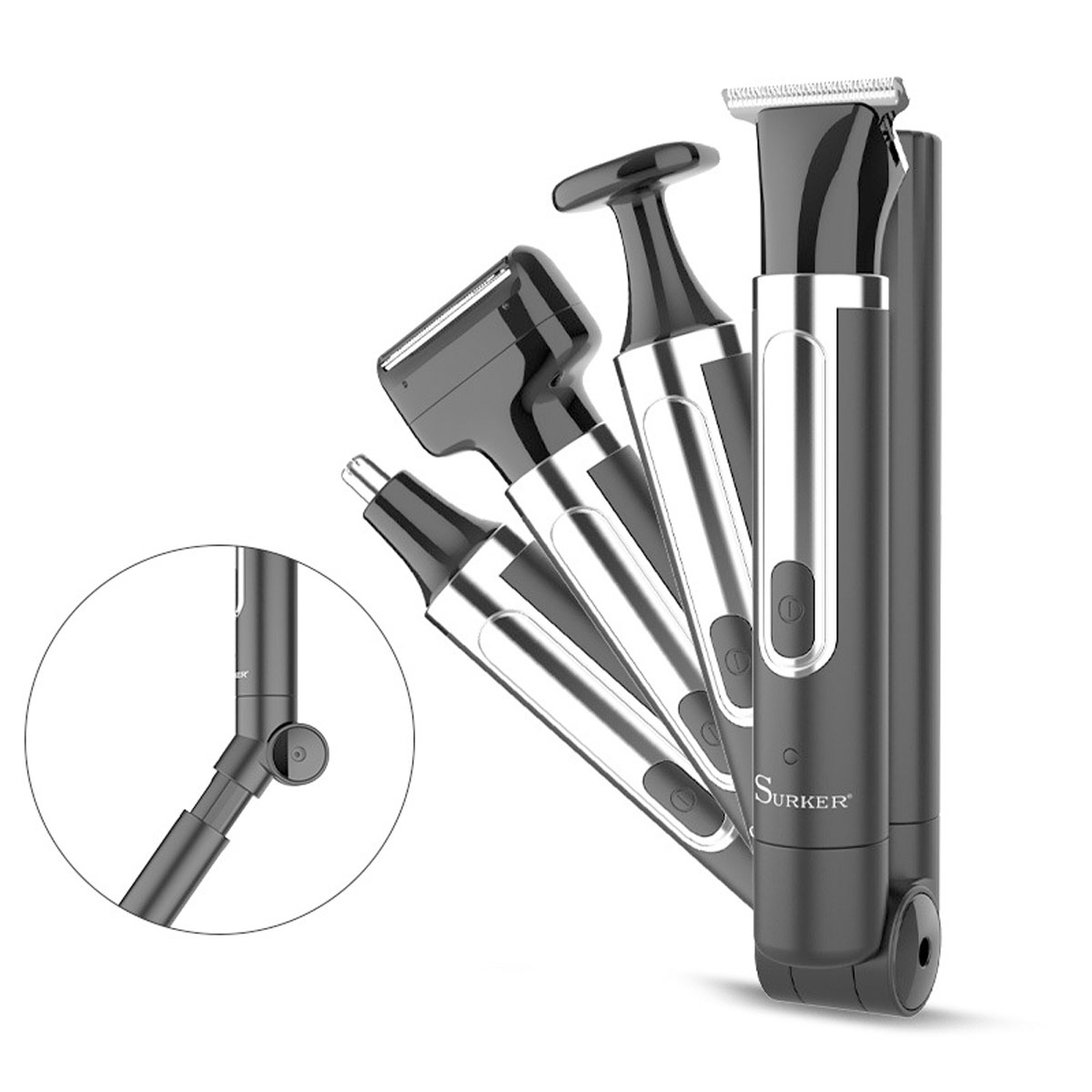 Men'S Grooming Nose Hair Trimmer - 남성용 서커 4-in-1 면도기 그루밍 키트,