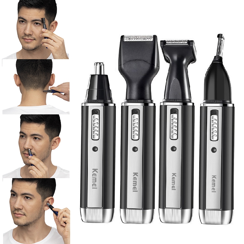 Men'S Grooming Nose Hair Trimmer - 케메이 충전식 전기 올인원 헤어 트리머