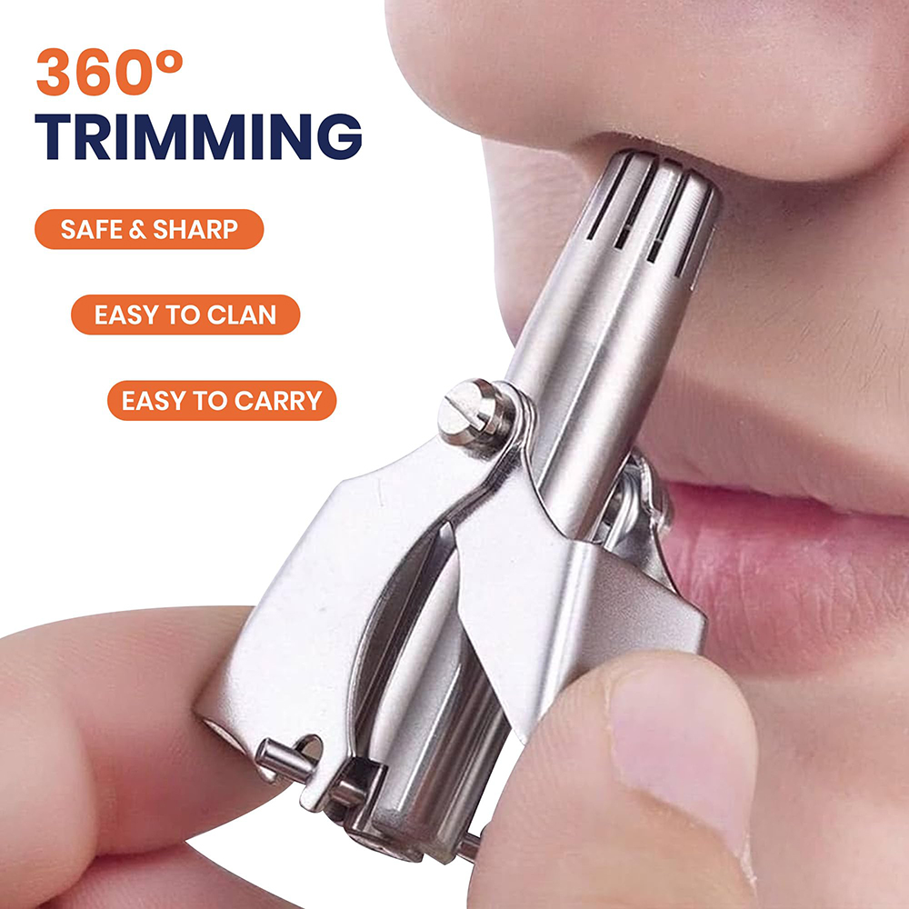 Men'S Grooming Nose Hair Trimmer - 휴대용 스테인레스 스틸 수동 코 귀