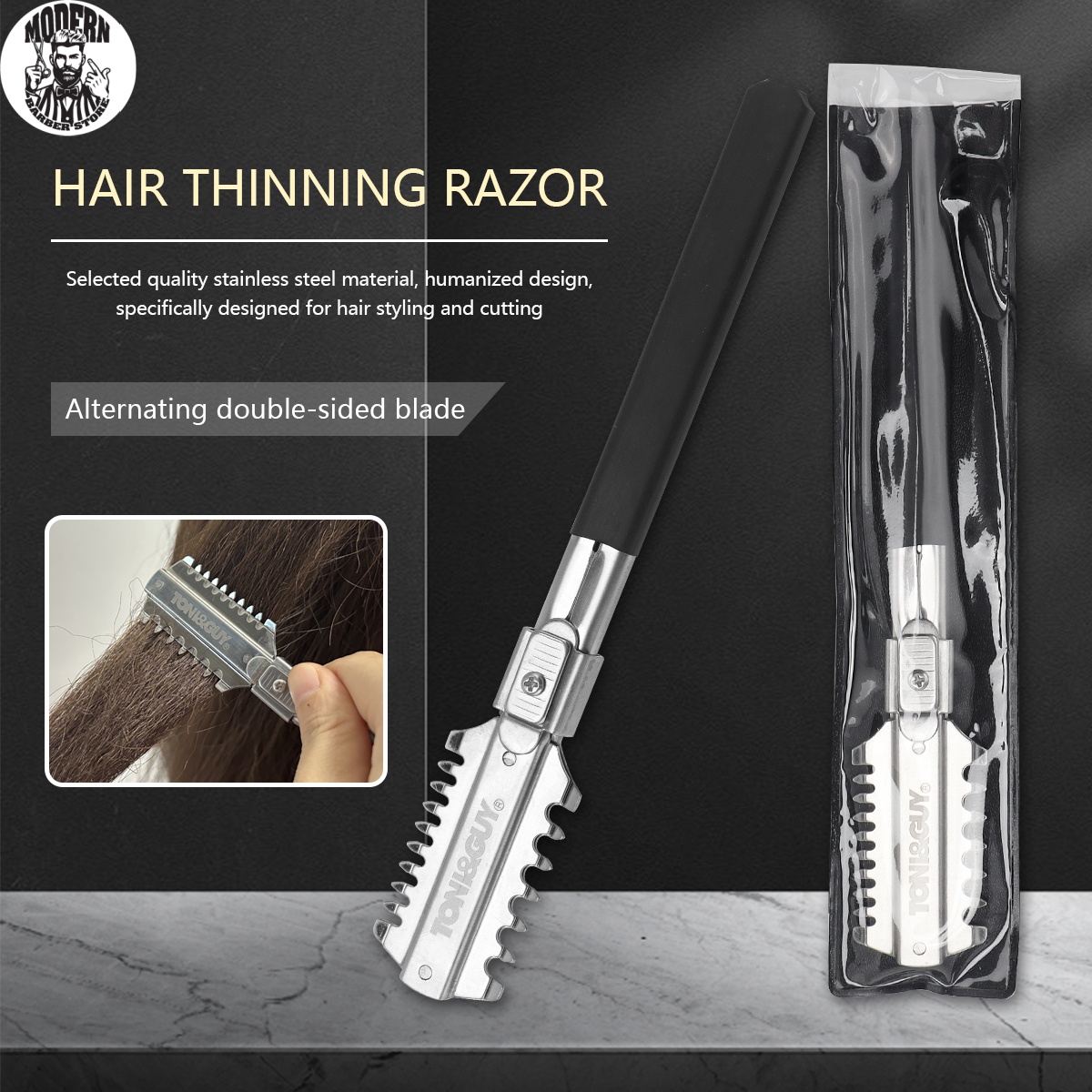 Mens Grooming Tools - 살롱 이중날 면도기 이발칼 수동 헤어
