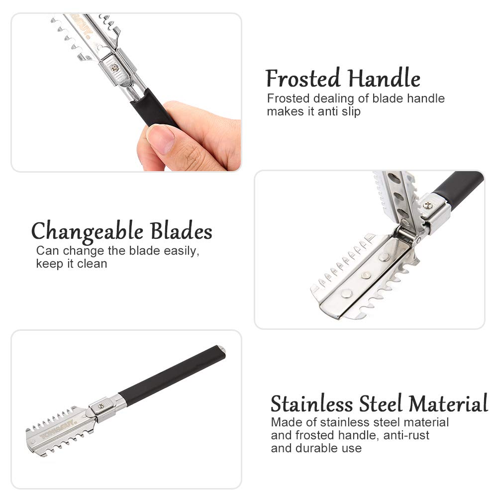 양날 면도 이발 면도기 칼 블레이드 수동 헤어 커팅 도 - Mens Grooming Tools 리뷰 및 가격