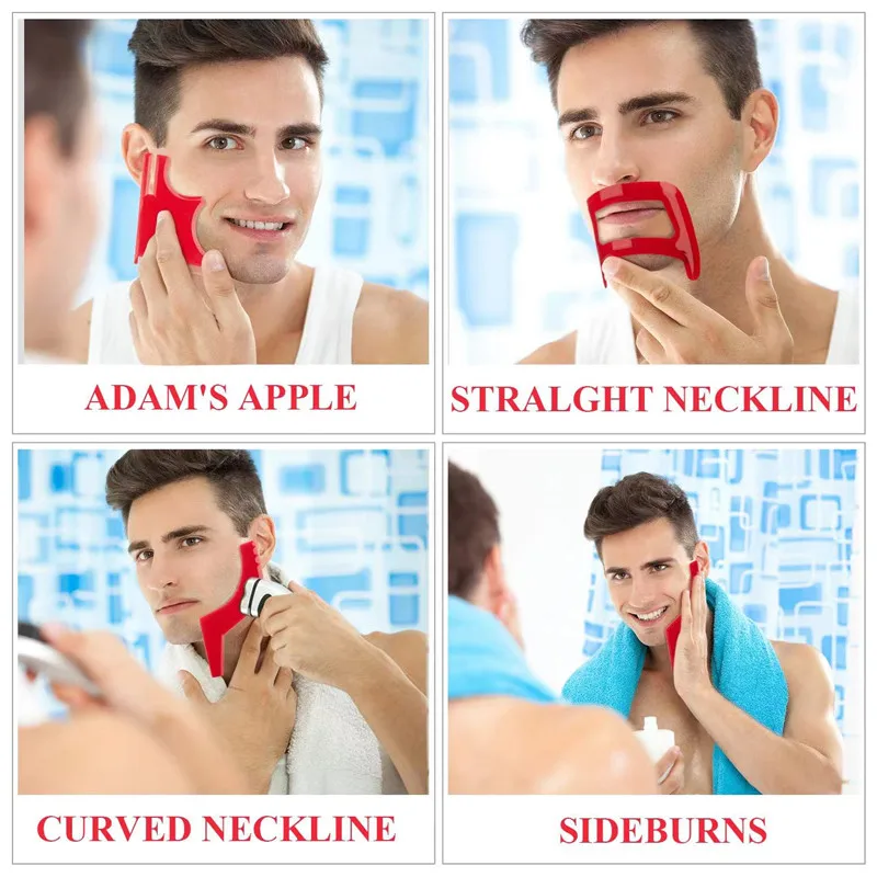 2/4Pcs 남자의 수염 빗 헤어 트리머 플라스틱 남자 - Mens Grooming Tools 리뷰 및 가격