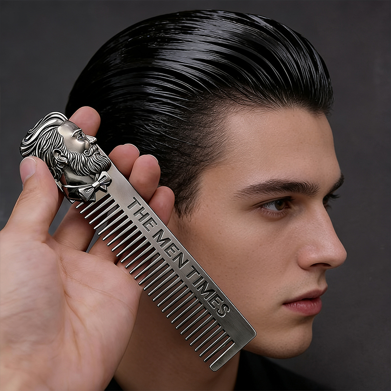 빈티지 메탈 헤어 빗 레트로 오일 헤드 빗 남성용 큰  - Men'S Grooming Oil 리뷰 및 가격