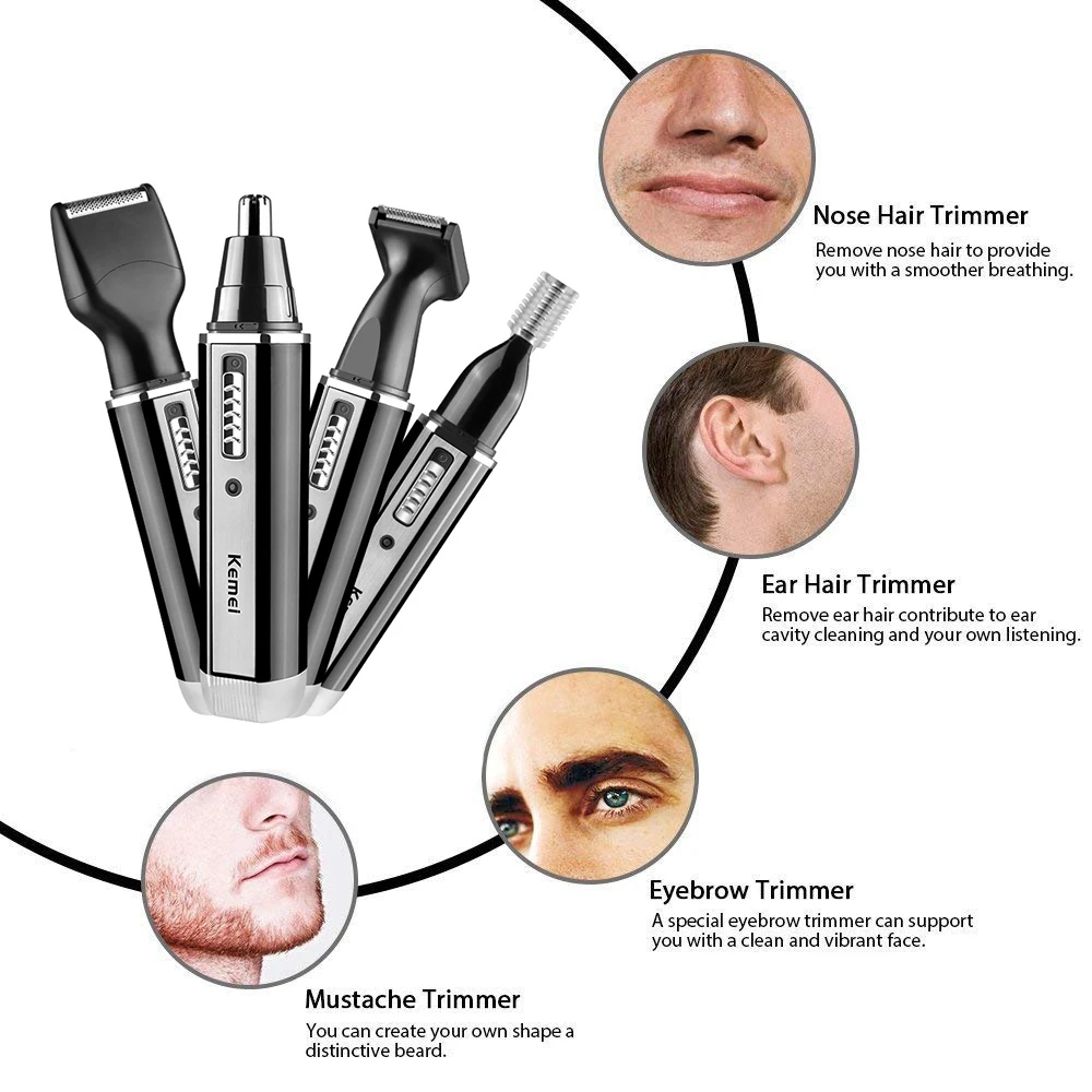 Kemei 충전식 전기 올인원 헤어 트리머 남성용 그루 - Men'S Grooming Nose Hair Trimmer 리뷰 및 가격
