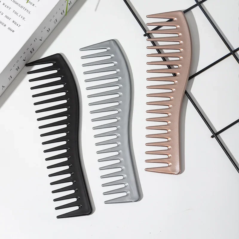 넓은 치아 플라스틱 곱슬 머리 이발사 살롱 미용 빗 오 - Men'S Grooming Oil 리뷰 및 가격