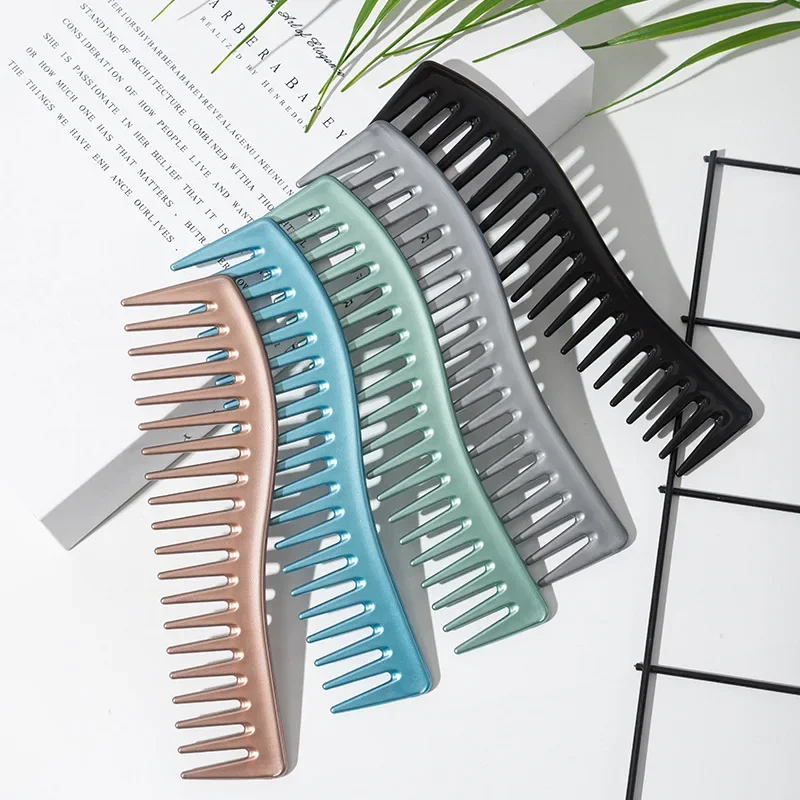 넓은 치아 플라스틱 곱슬 머리 이발사 살롱 미용 빗 오 - Men'S Grooming Oil 리뷰 및 가격