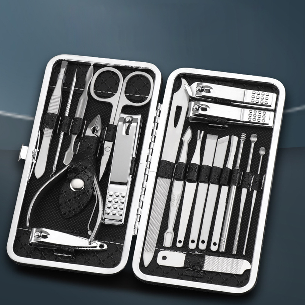 19종 손발톱 클리퍼 세트 스테인리스 스틸 전문 그루밍 - Nail Care Kit Mens 리뷰 및 가격