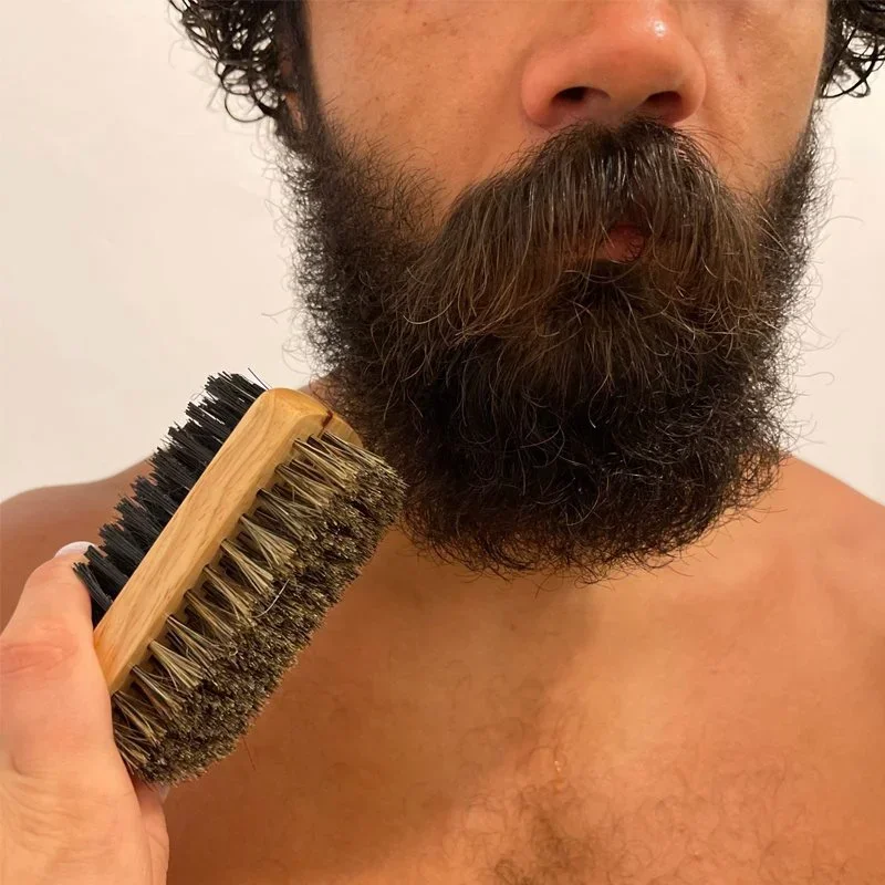 남성용 자연 나무 손잡이와 강모가 있는 수염 브러시 ( - Men'S Grooming Oil 리뷰 및 가격