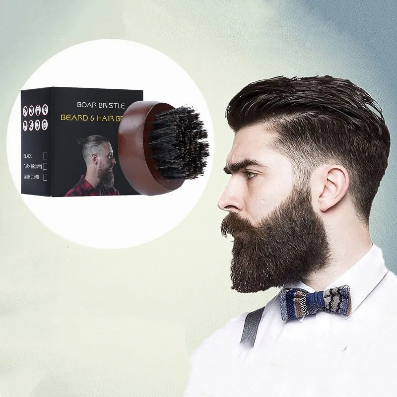 남성용 수염 브러시, 작은 원형 호두 나무 수염 그루밍 - Mens Grooming Tools 리뷰 및 가격