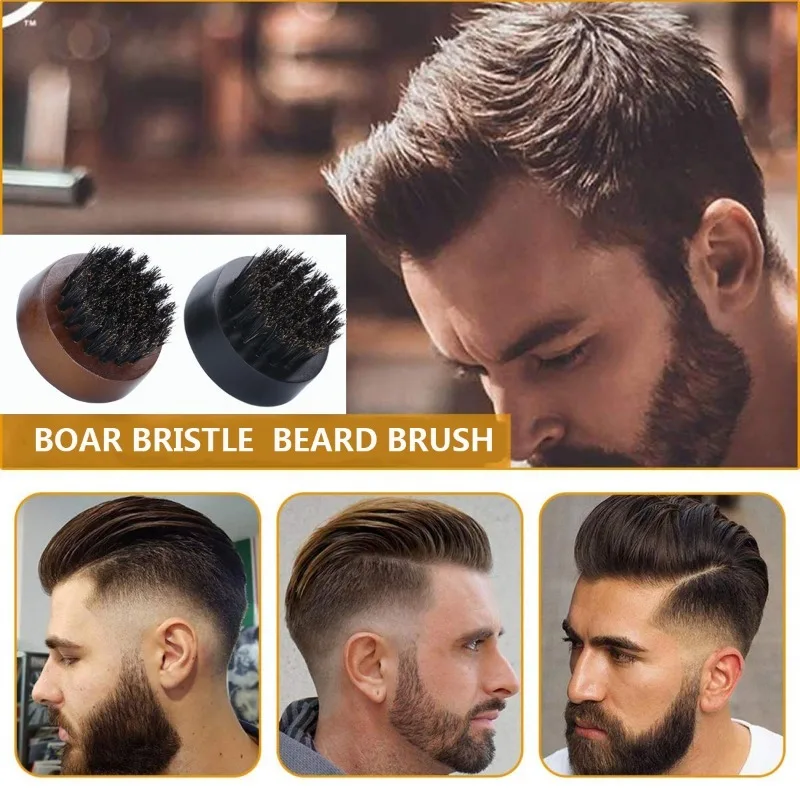 남성용 수염 브러시, 작은 원형 호두 나무 수염 그루밍 - Mens Grooming Tools 리뷰 및 가격