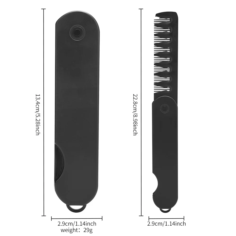 남자의 넓은 치아 머리 빗 휴대용 플라스틱 접는 포켓  - Men'S Grooming Oil 리뷰 및 가격