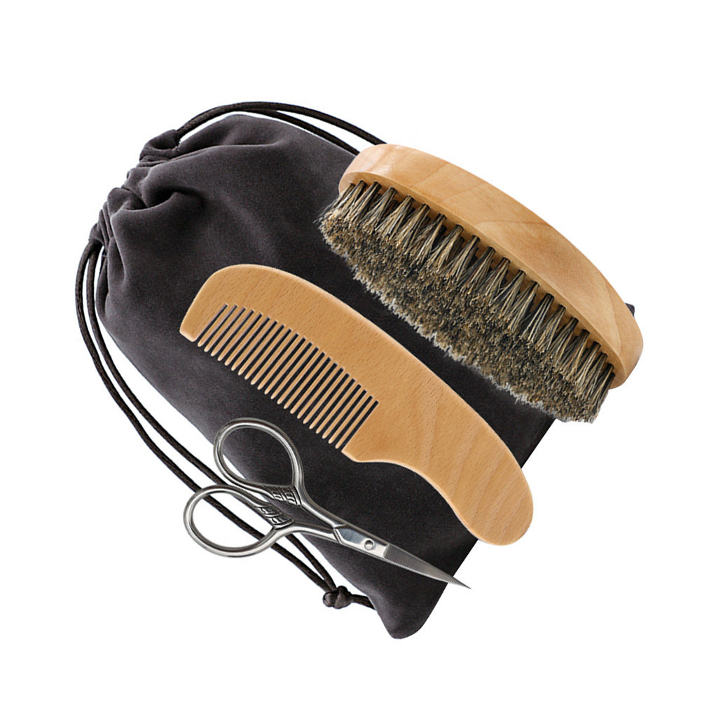 남성용 전문 수염 관리 세트 1세트, 나무 빗, 브러쉬 - Men'S Grooming Scissors 리뷰 및 가격